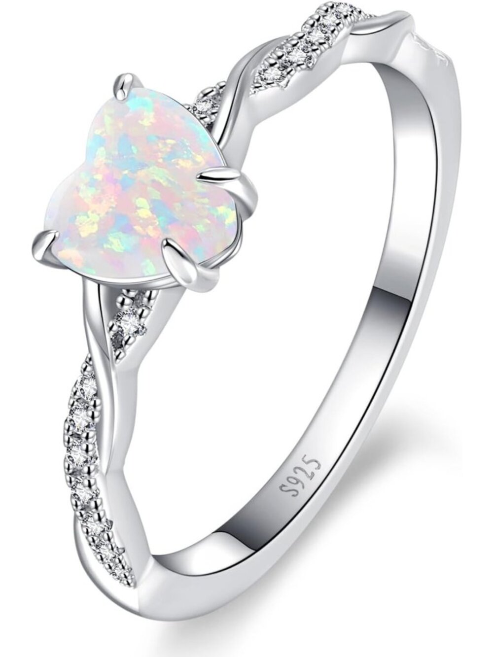 1.25ct Heart Promise Ring in 925 Sterling Silver - Elegant Women's Jewelry